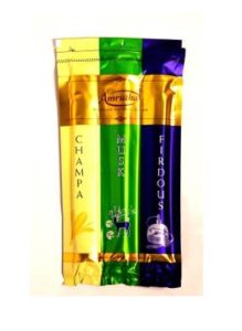 Read more about the article Amrutha Champa Musk Firdaus Agarbatti 810 gm Incense sticks