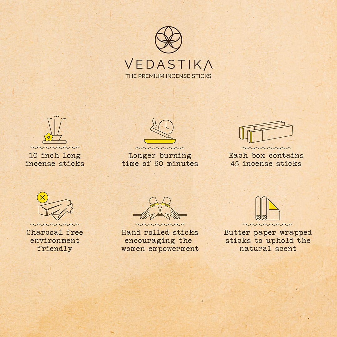 Vedastika Suvarna Chandan Agarbatti 270 natural incense sticks - Image 5
