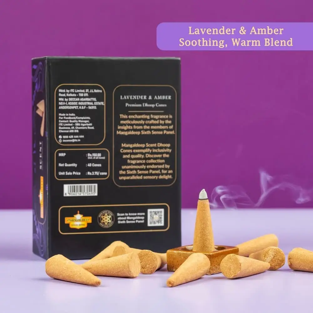 Mangaldeep Dhoop Cones Scent Set of 3 - Image 4