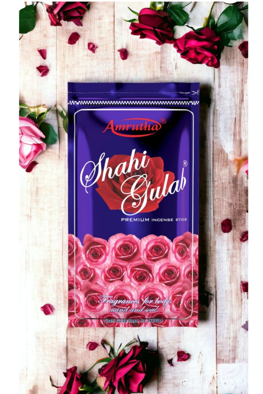 Amrutha Shahi Gulab Agarbatti (Incense Sticks) 805 gm - Image 2